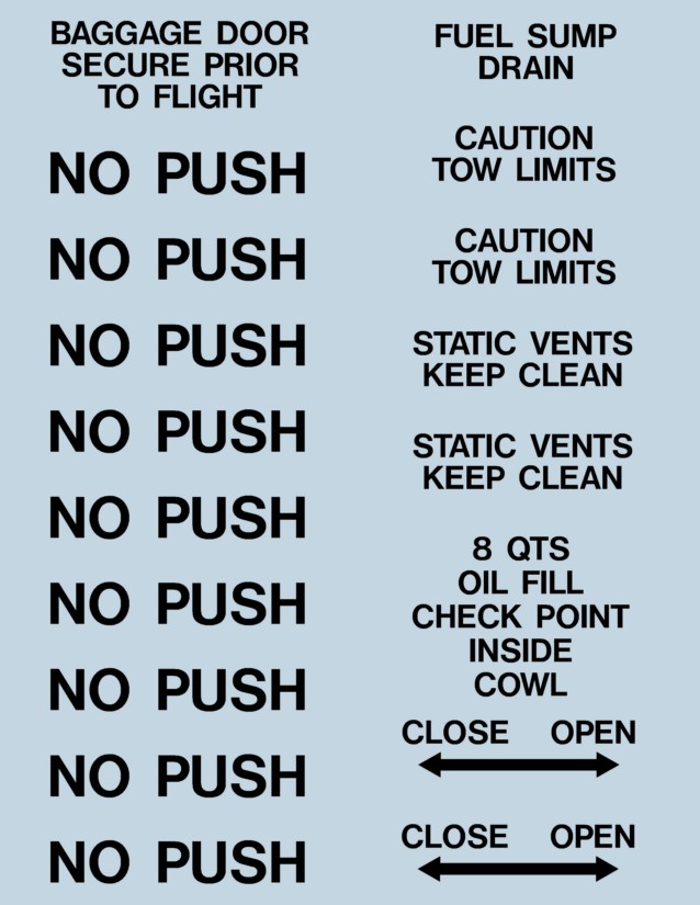 (image for) Piper PA28R Arrow Series Exterior Decals